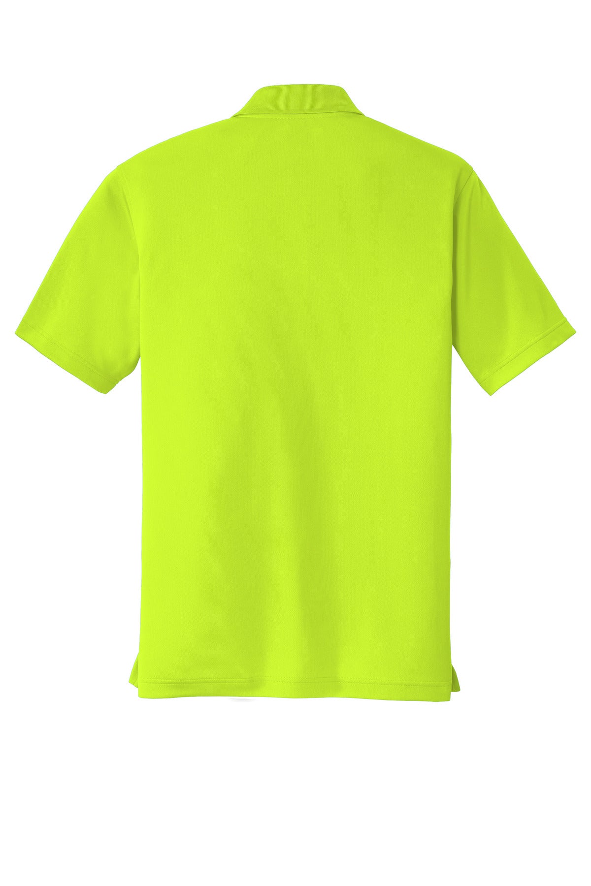 Front View of SftyYellow Port Authority Dry Zone UV Micro-Mesh Polo. K110