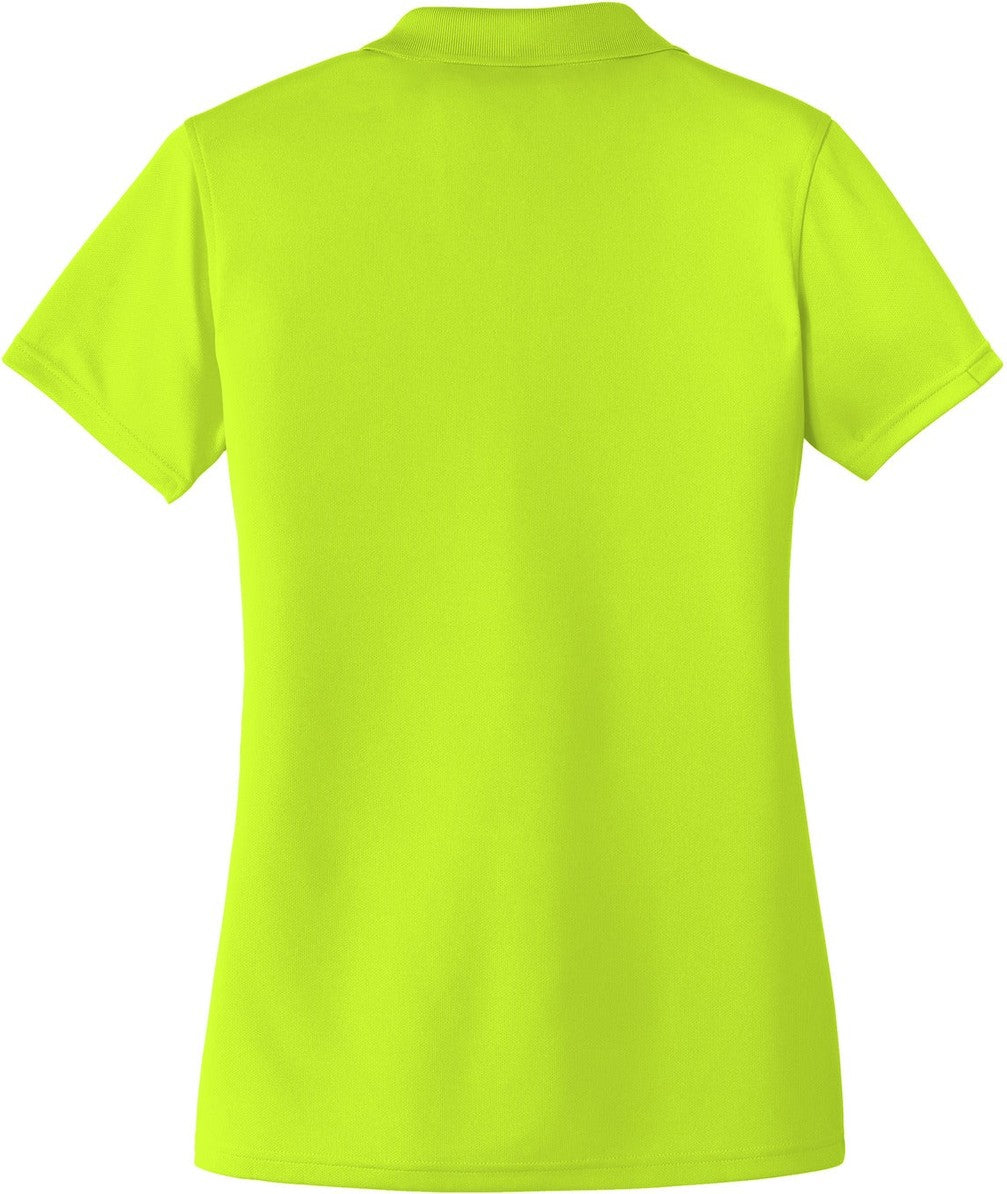 Front View of SftyYellow Port Authority Women's Dry Zone UV Micro-Mesh Polo. LK110