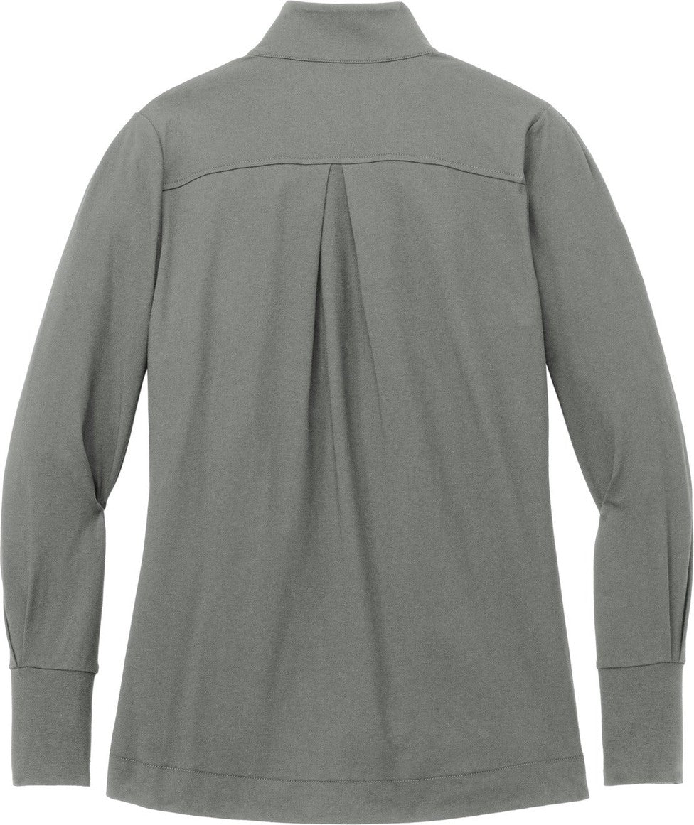Front View of ShadowGrey Port Authority Women's Fairway Stretch 1/4-Zip LK829