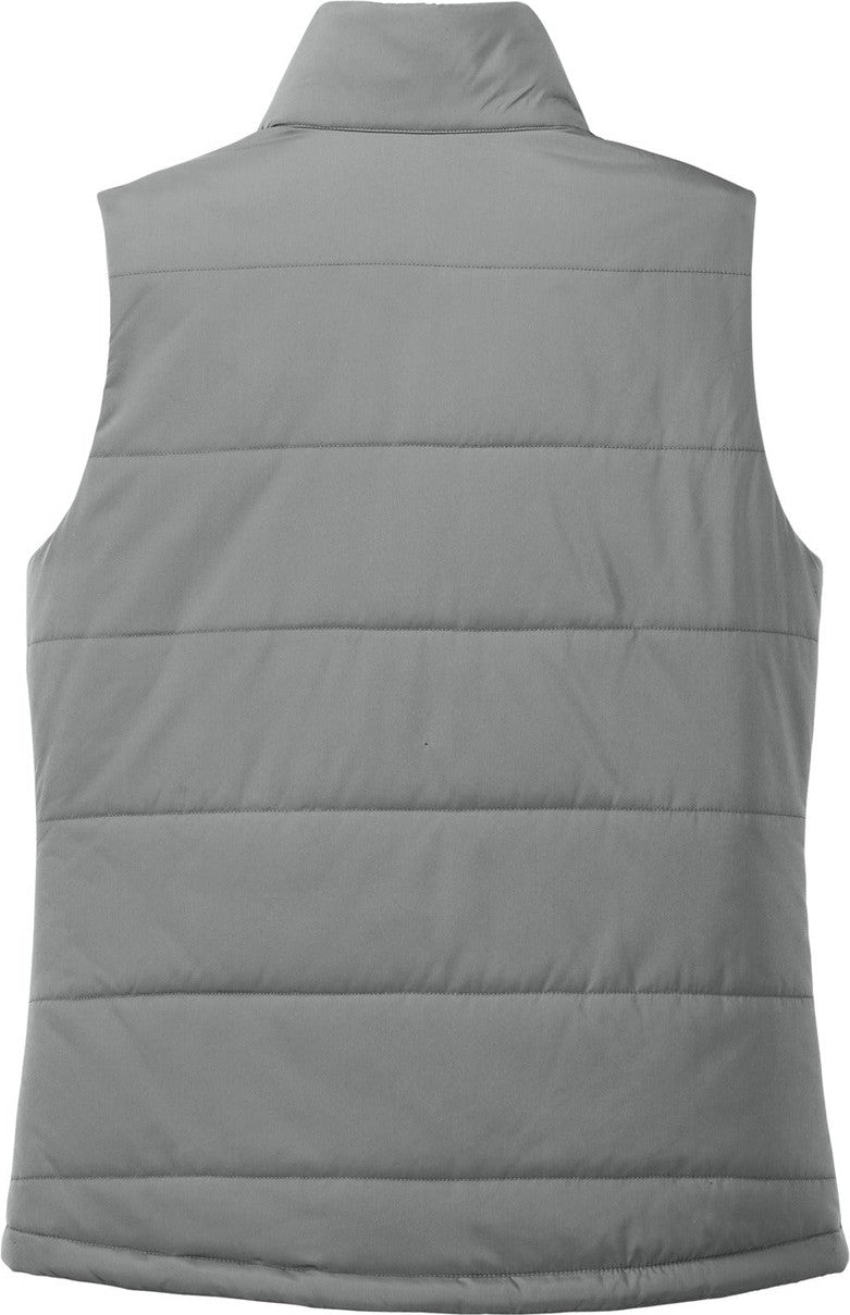 Rear View of ShadowGrey Port Authority Women's Puffer Vest L853