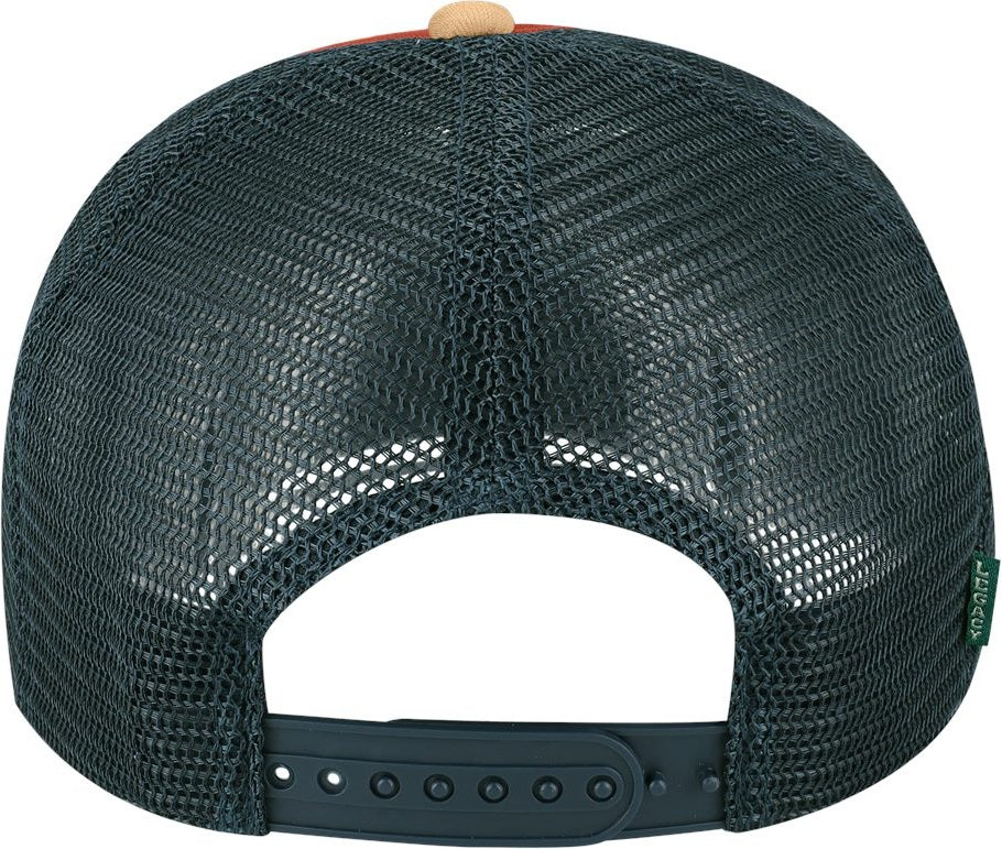 Rear View of Sienna/ Wheat/ Navy Laguna Cap - LTA