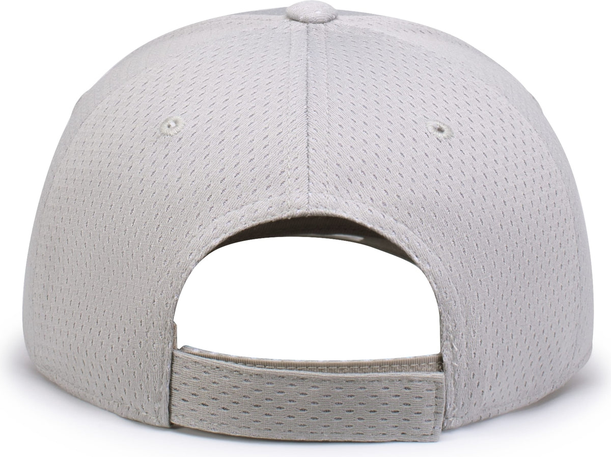 Rear View of SILVER GREY ATHLETIC MESH CAP