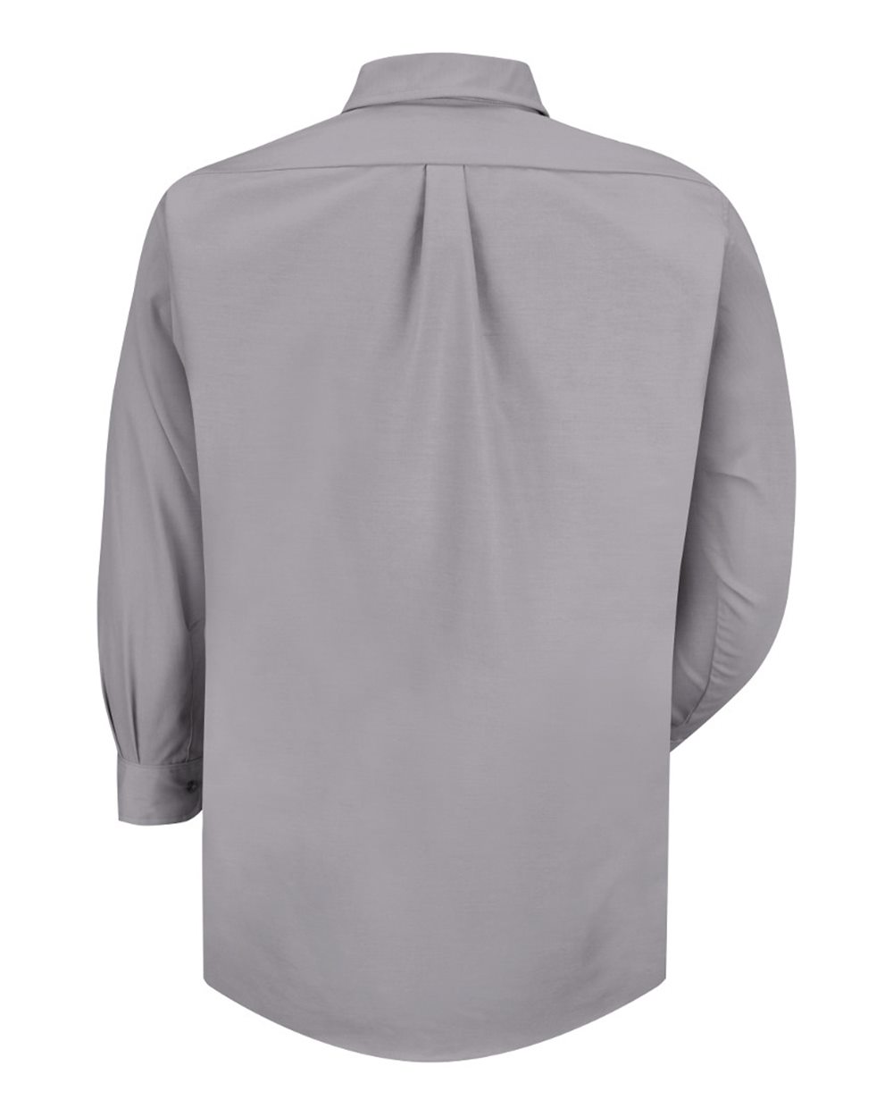 Front View of Silver Grey Poplin Dress Shirt - SP90