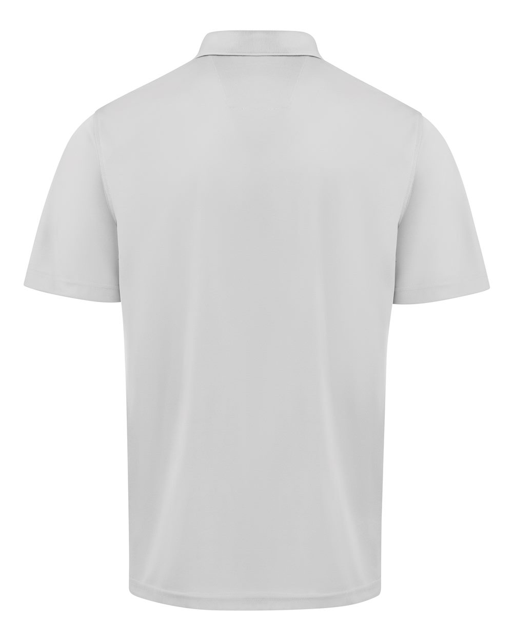 Front View of Silver Grey Short Sleeve Performance Knit Pocket Polo - SK98