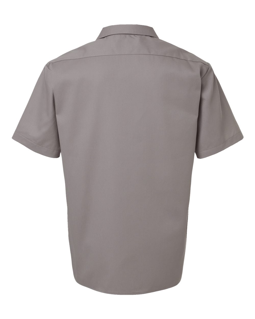 Front View of Silver Grey Short Sleeve Work Shirt - Tall Sizes - 2574T