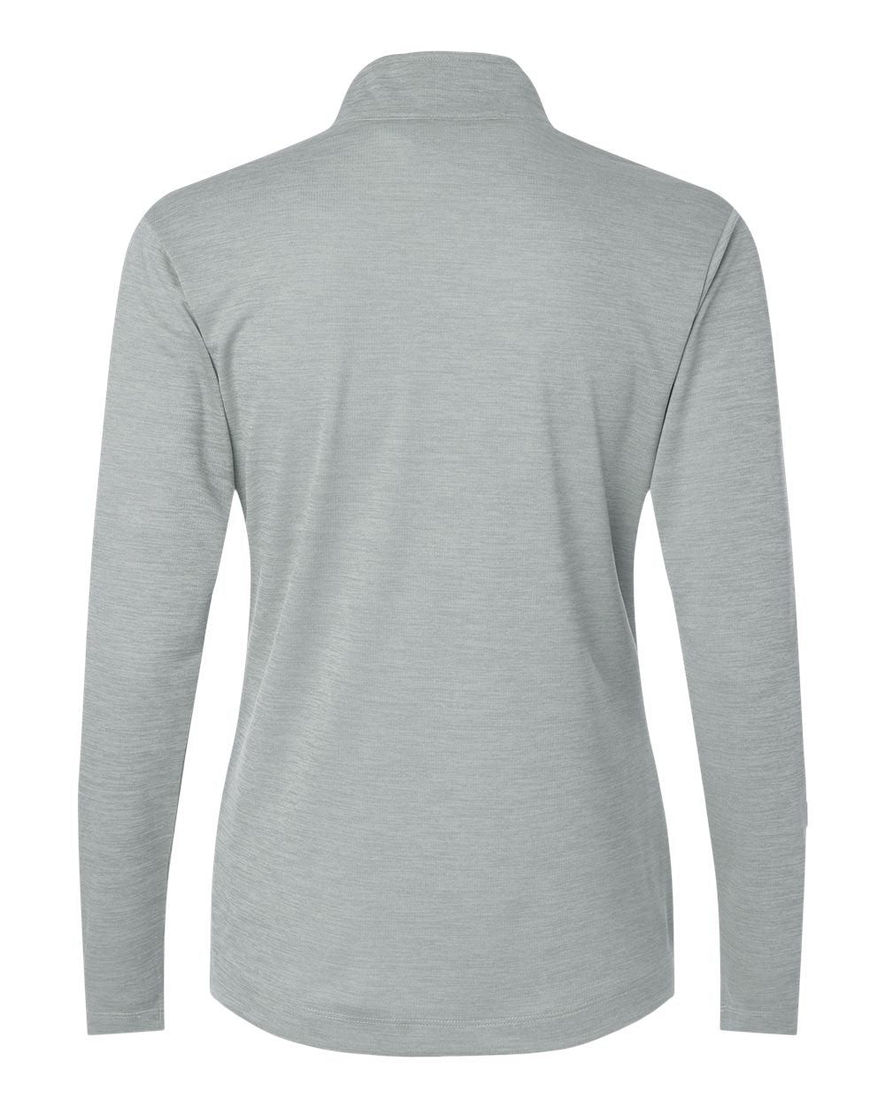 Rear View of Silver Melange Women's Pro-Lock Performance Mélange Quarter-Zip Pullover - 4HM70L plain