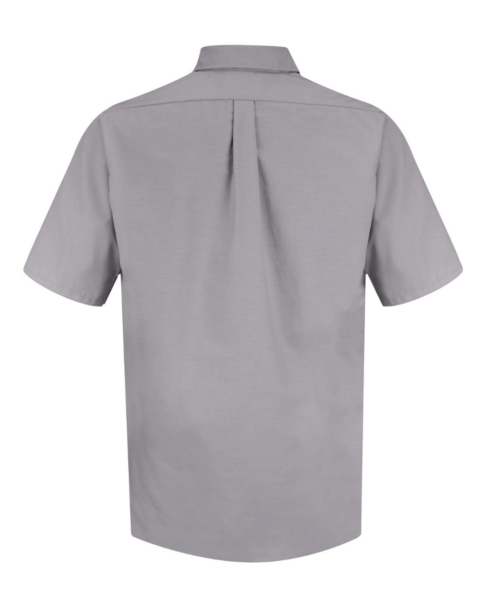 Front View of Silver Poplin Short Sleeve Dress Shirt - SP80