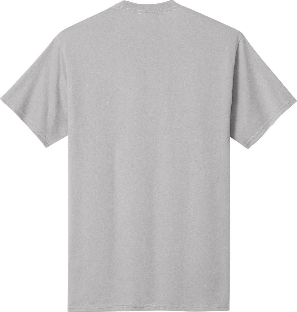 Front View of Silver Port & Co Core Cotton Tee. PC54