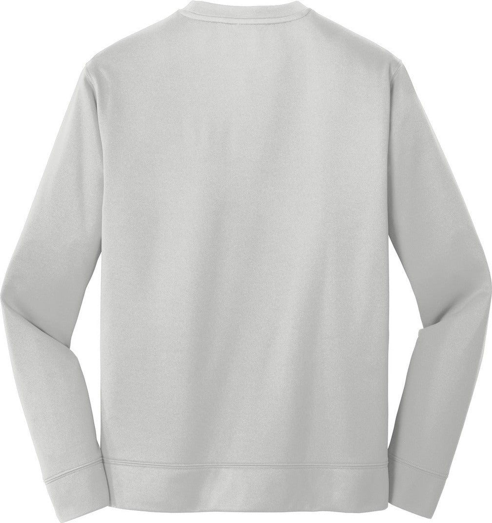 Front View of Silver Port & Co Performance Fleece Crewneck Sweatshirt. PC590