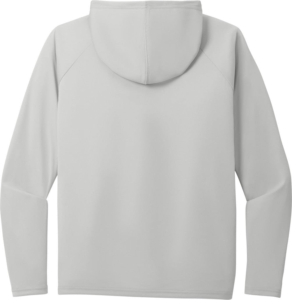 Front View of Silver Port & Co Performance Pullover Hooded Tee PC380H