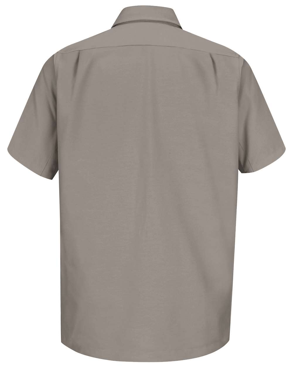 Front View of Silver Short Sleeve Work Shirt - WS20