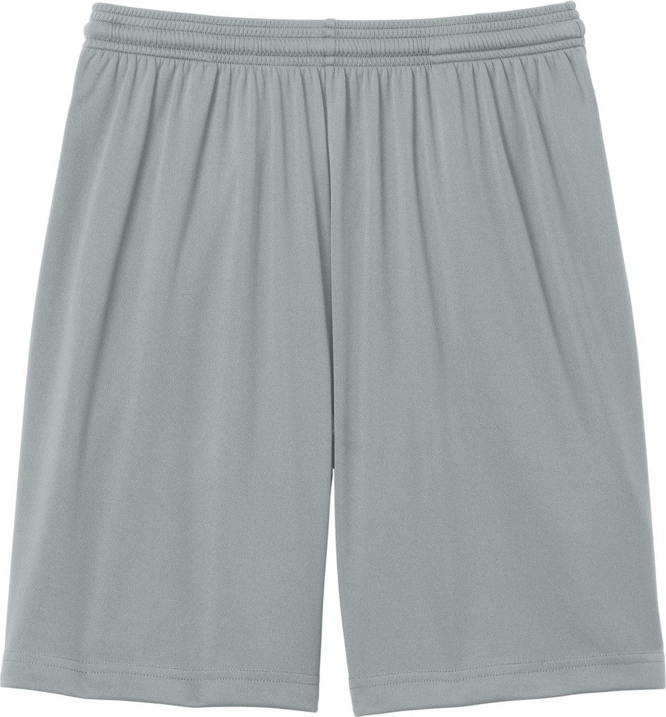 Front View of Silver Sport-Tek PosiCharge Competitor 7" Pocketed Short ST349P