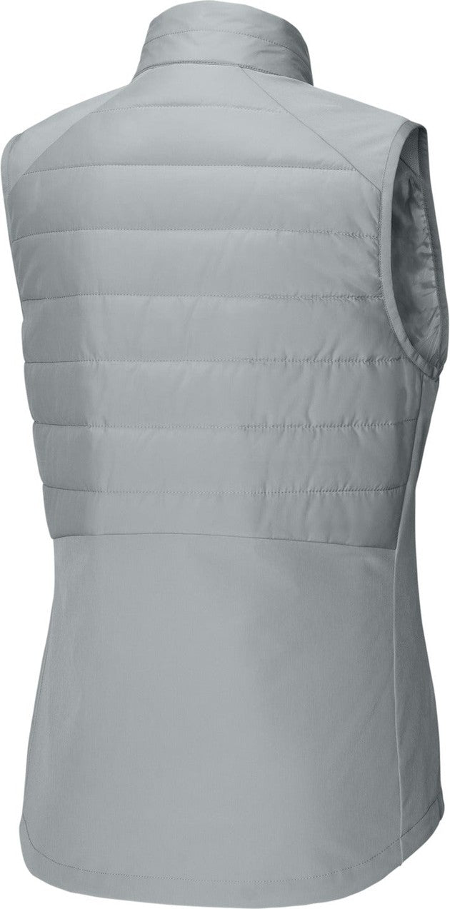 Front View of Silver Sport-Tek Women's Teknical Hybrid Vest LST941