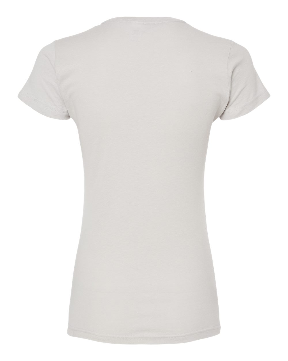Rear View of Silver Women&#39;s Fine Jersey Slim Fit T-Shirt - 213