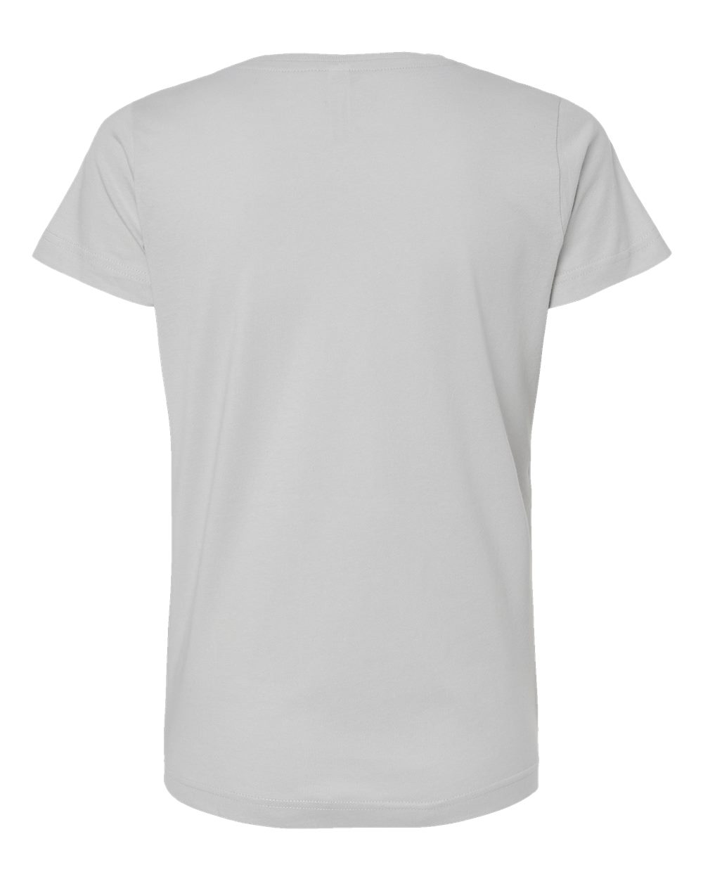 Front View of Silver Women's Fine Jersey Tee - 3516