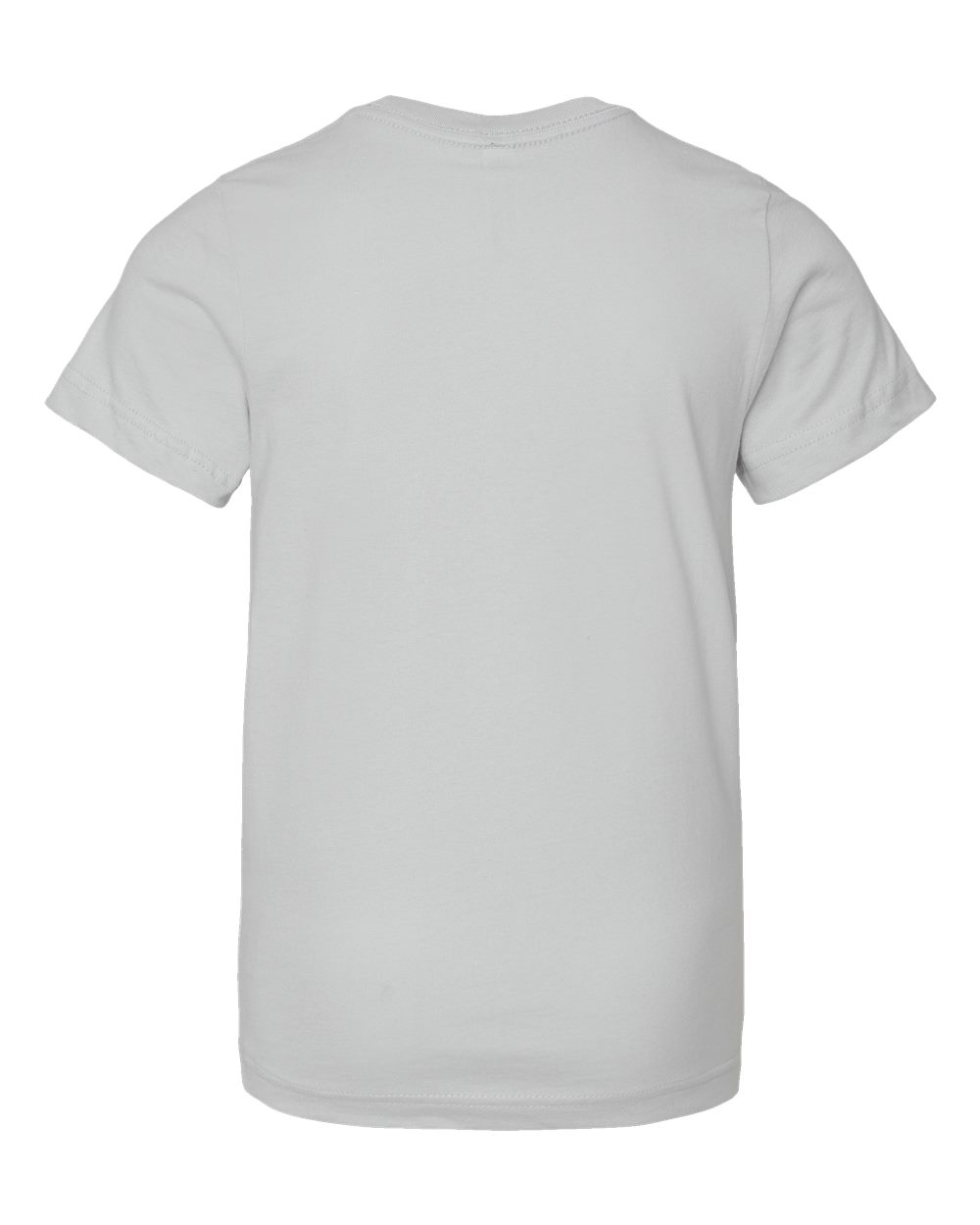 Front View of Silver Youth Fine Jersey Tee - 6101