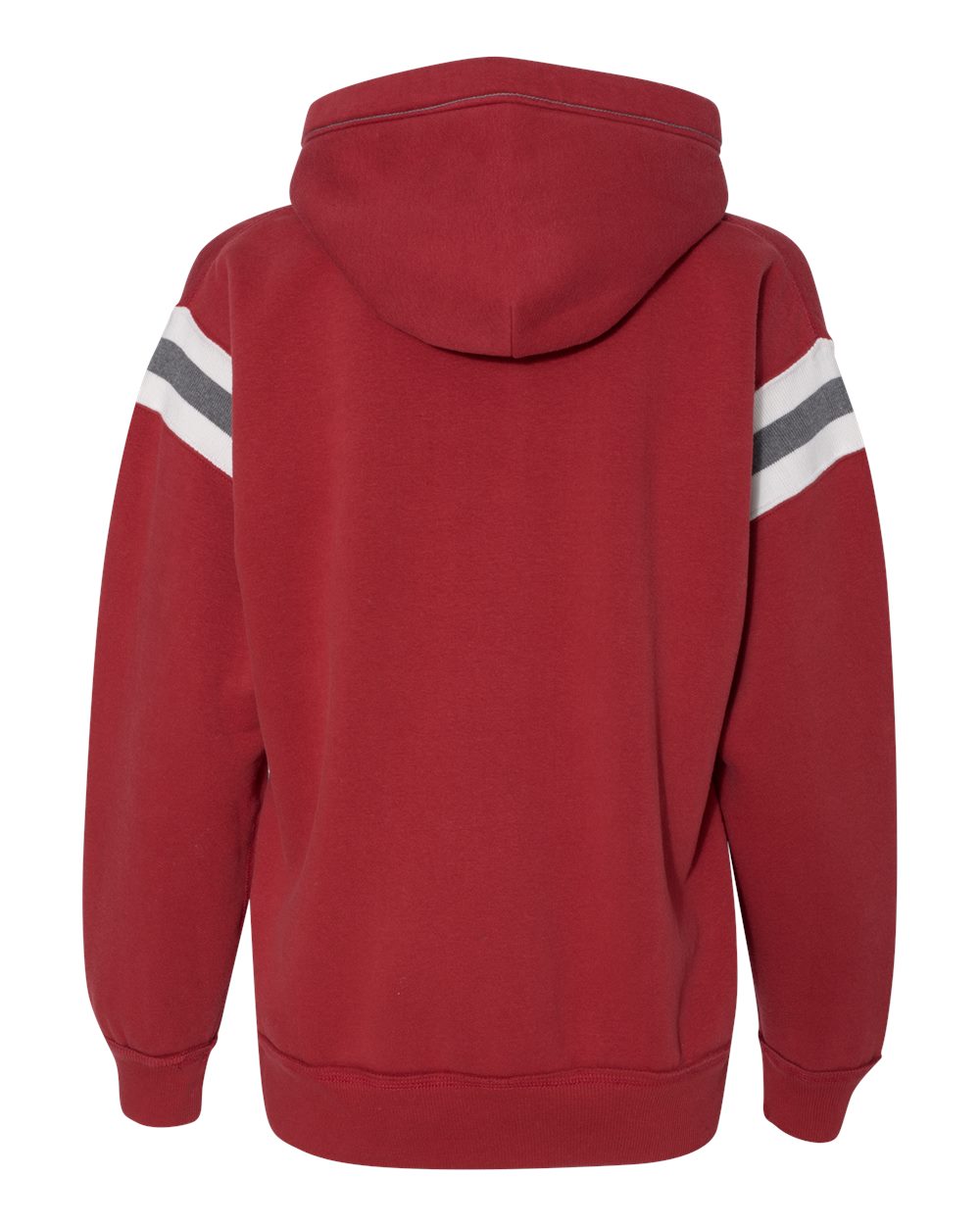 Front View of Simply Red Vintage Athletic Hooded Sweatshirt - 8847