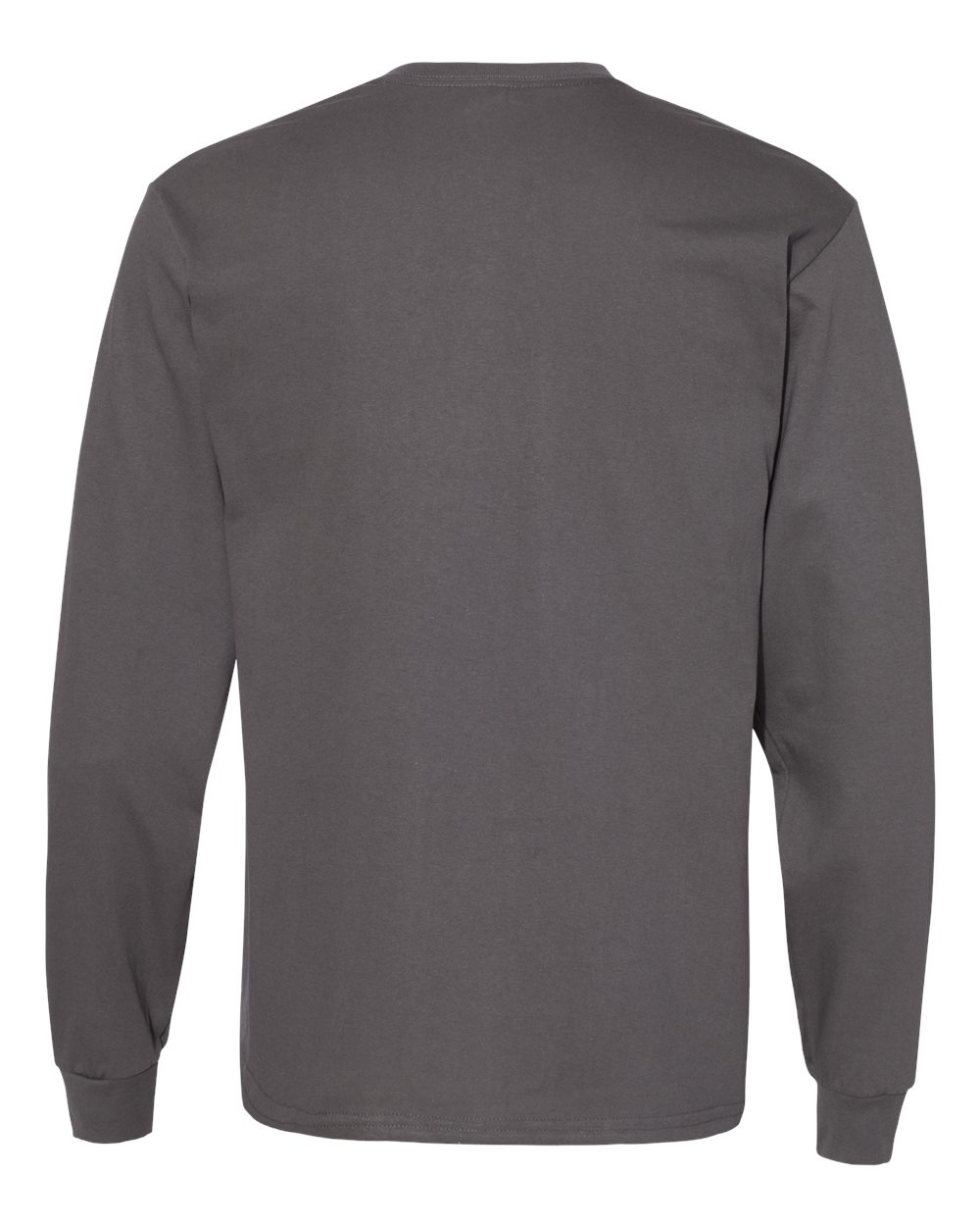 Front View of Smoke Grey Essential-T Long Sleeve T-Shirt - 5286