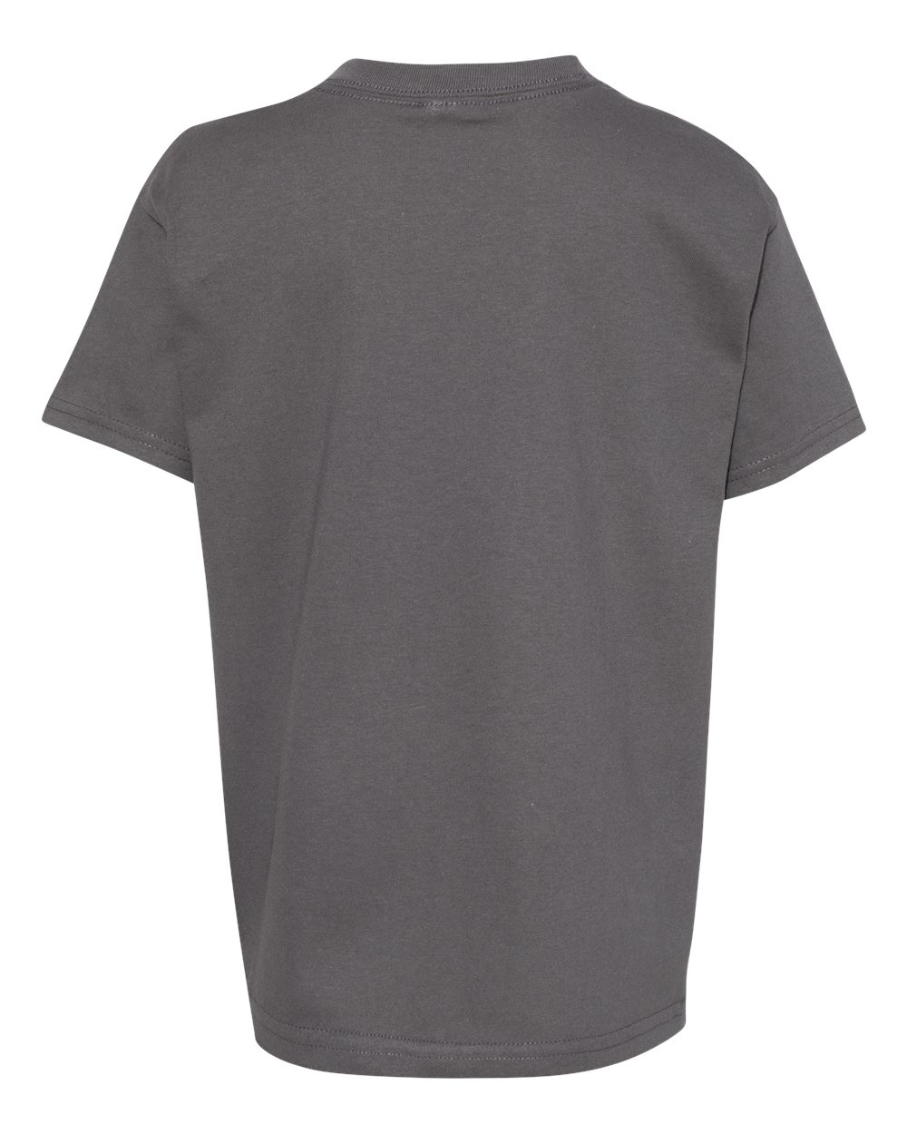 Front View of Smoke Grey Essential-T Youth T-Shirt - 5480