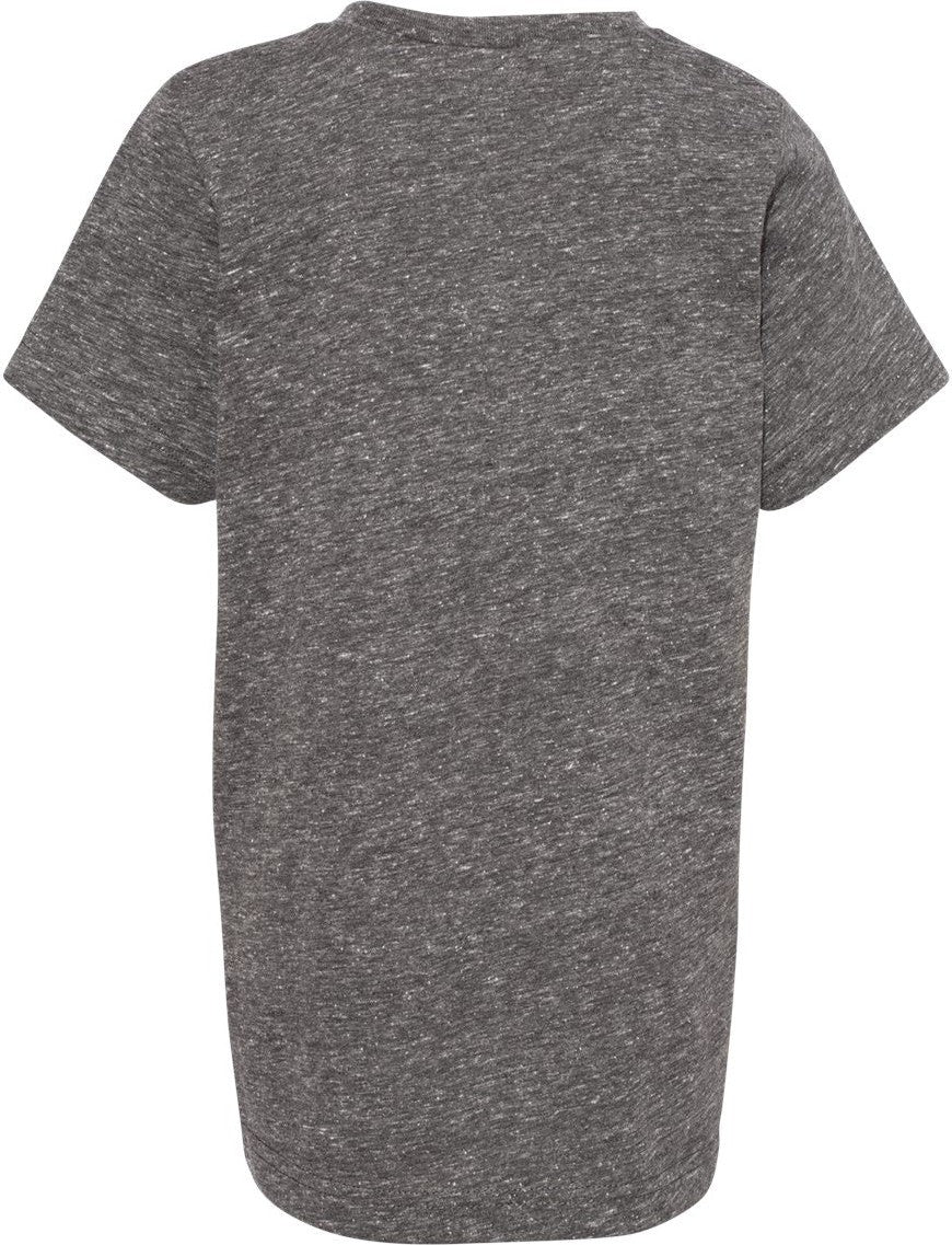 Front View of Smoke Melange Youth Harborside Mélange Tee - 6191