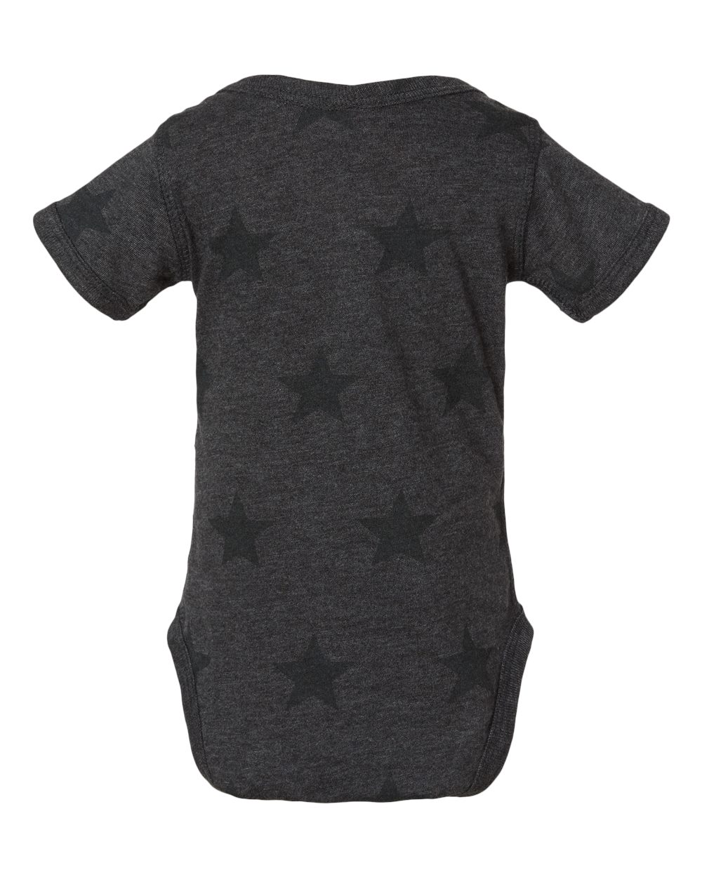 Front View of Smoke Star Infant Star Print Bodysuit - 4329