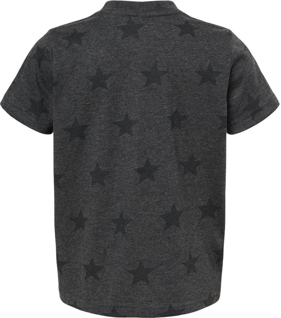 Front View of Smoke Star Toddler Star Print Tee - 3029