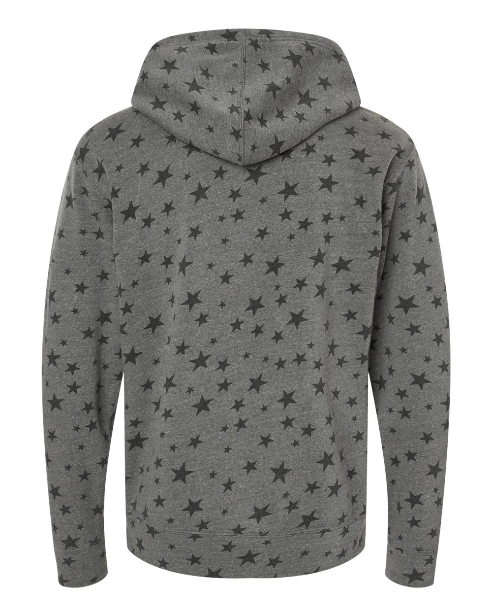 Front View of Smoke Stars Triblend Triblend Fleece Hooded Sweatshirt - 8871