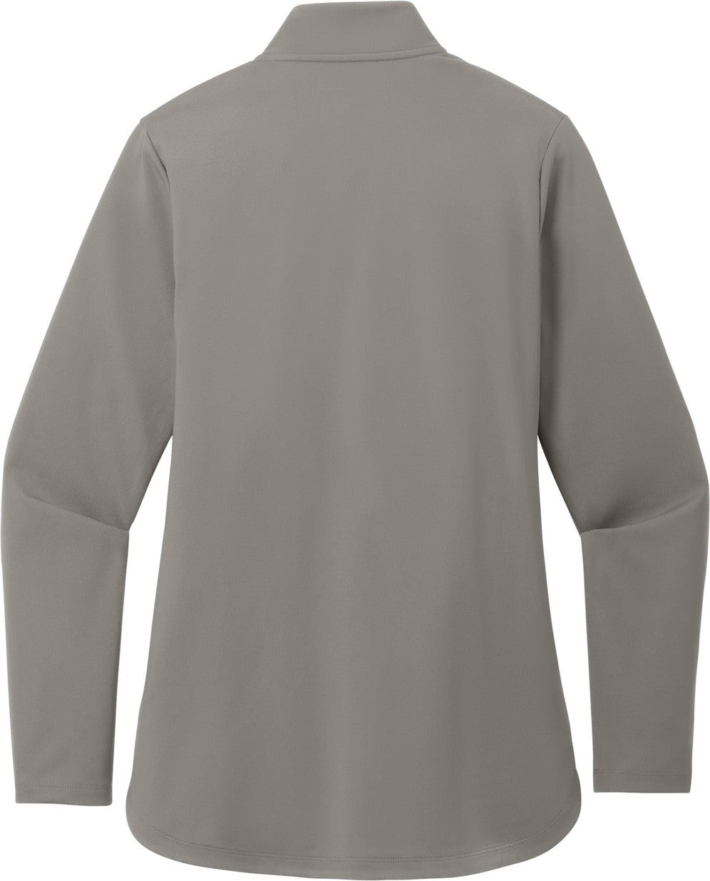 Rear View of SmokeGrey Port Authority Women's C-FREE Double Knit 1/4-Zip LK880
