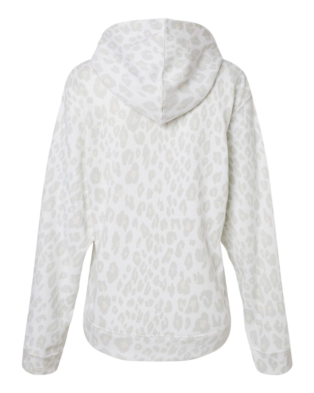 Front View of Snow Leopard Triblend Triblend Fleece Hooded Sweatshirt - 8871