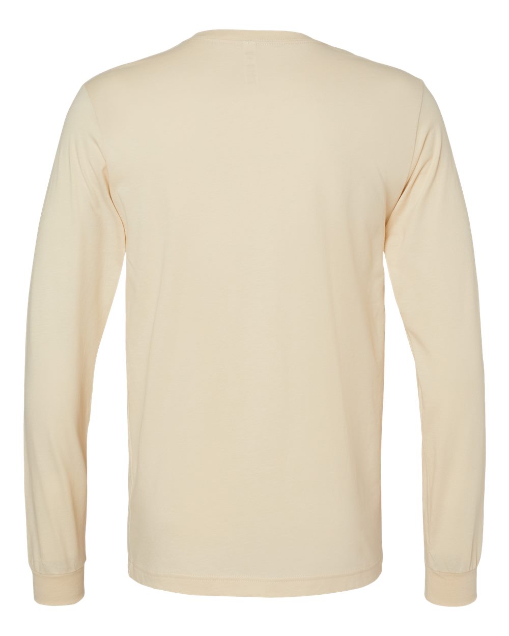 Front View of Soft Cream Jersey Long Sleeve Tee - 3501