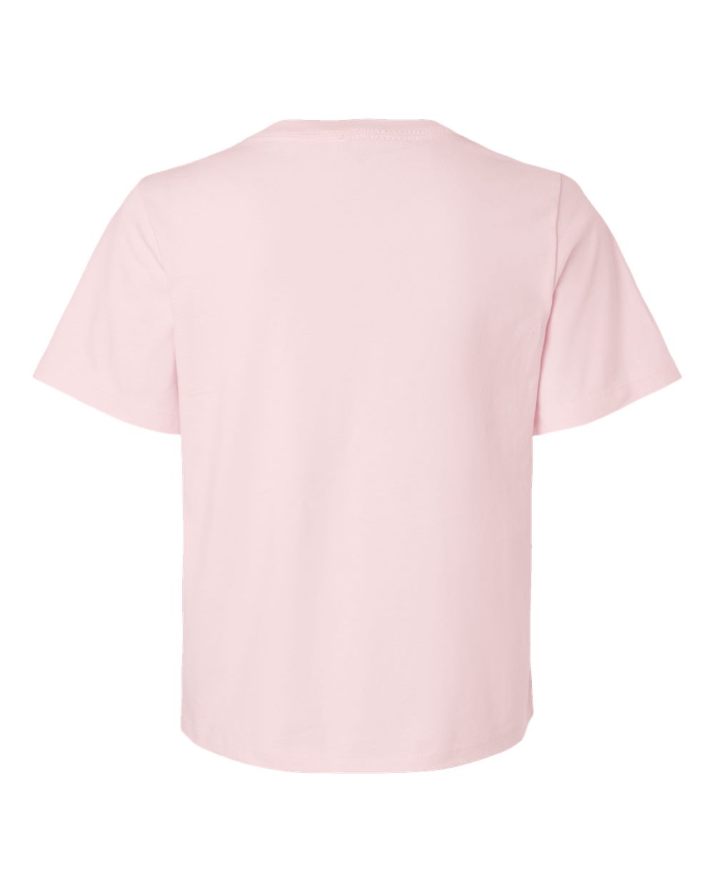 Rear View of Soft Pink Women&#39;s 6 oz Heavyweight Tee - 6110