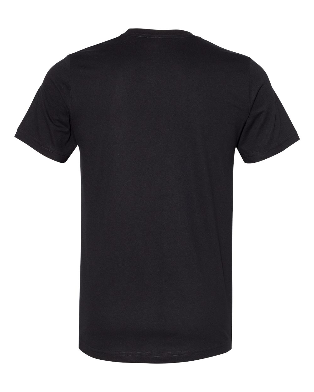 Front View of Solid Black Blend Sueded Tee - 3301