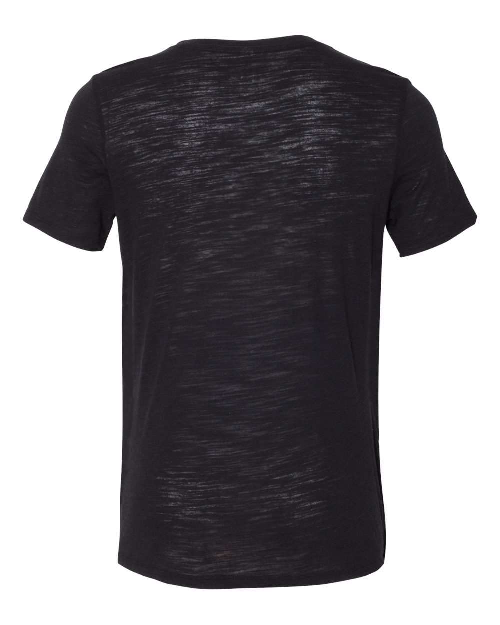 Front View of Solid Black Slub Women’s Relaxed Fit Vintage Slub Tee - 6416