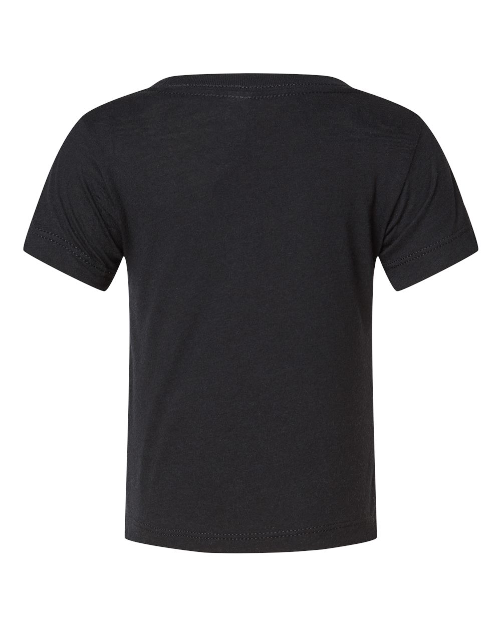 Front View of Solid Black Triblend Infant Triblend Tee - 3413B