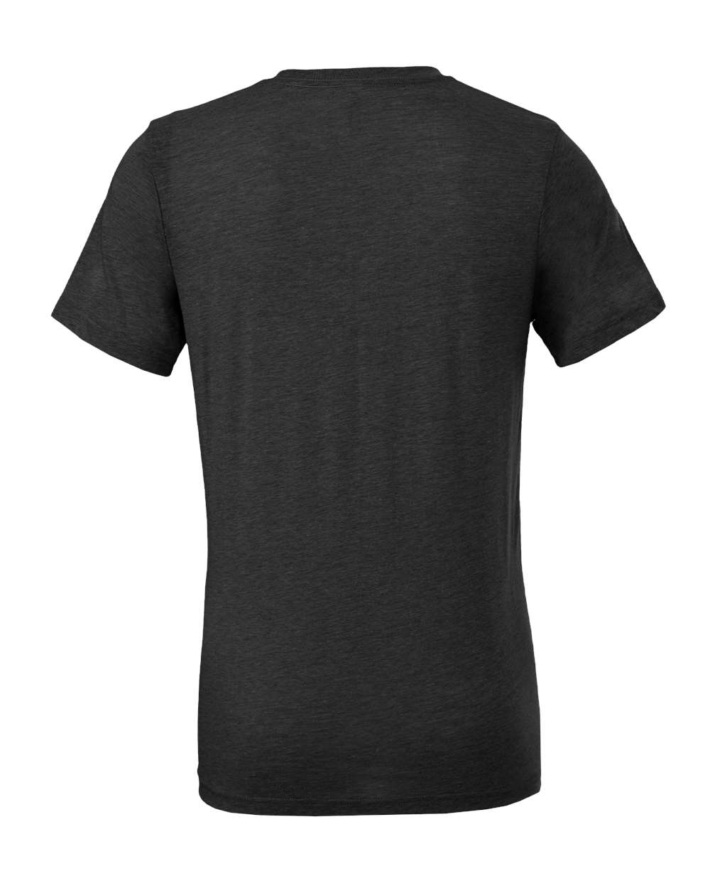 Front View of Solid Dark Grey Triblend Triblend Tee - 3413