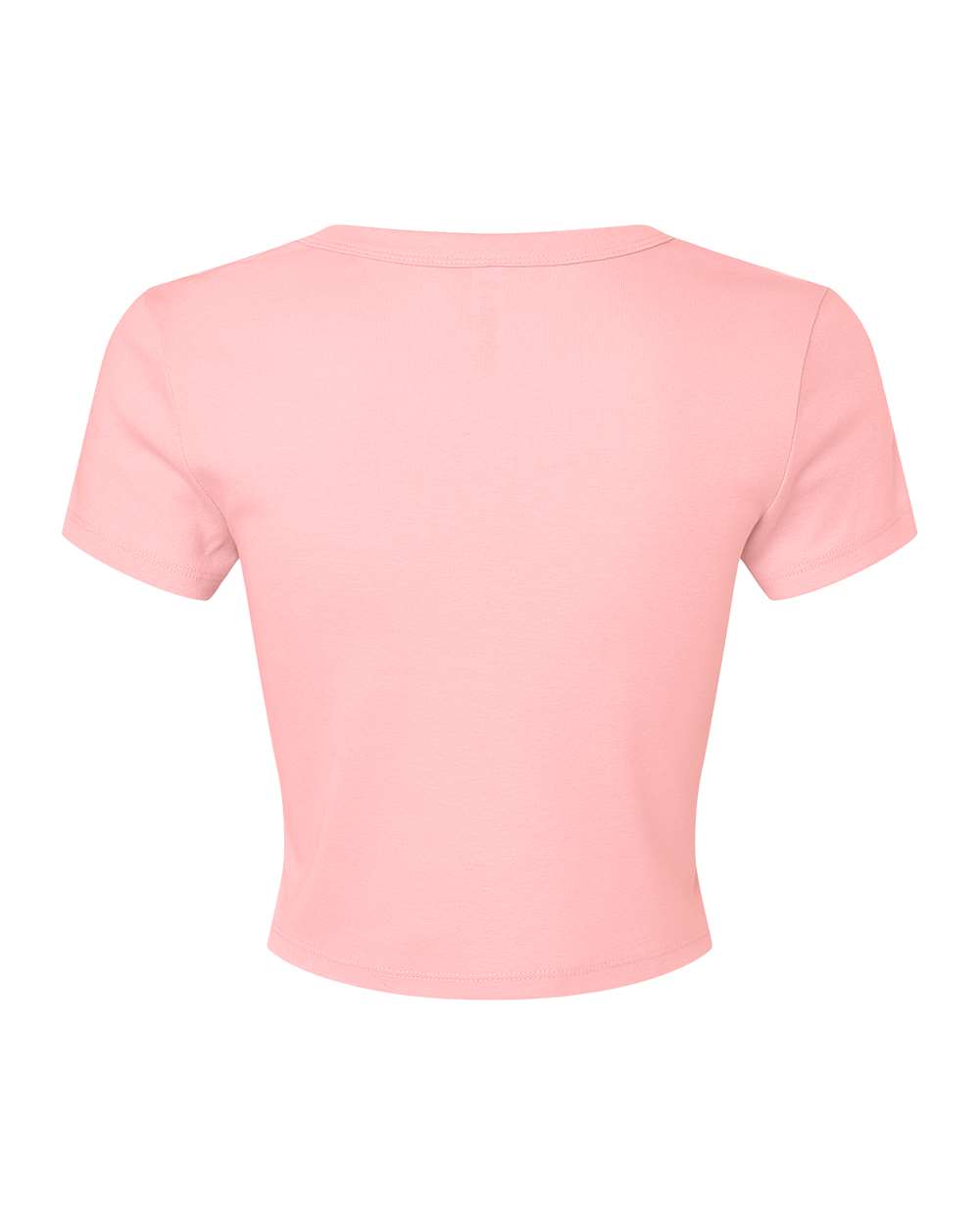 Front View of Solid Pink Blend Women's Micro Rib Baby Tee - 1010