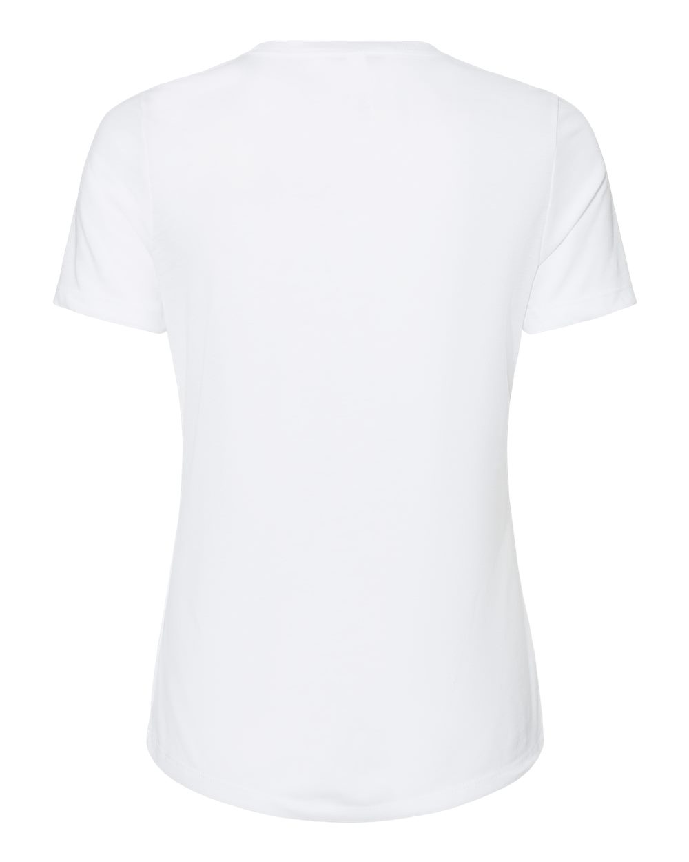Front View of Solid White Triblend Women’s Relaxed Fit Triblend Tee - 6413