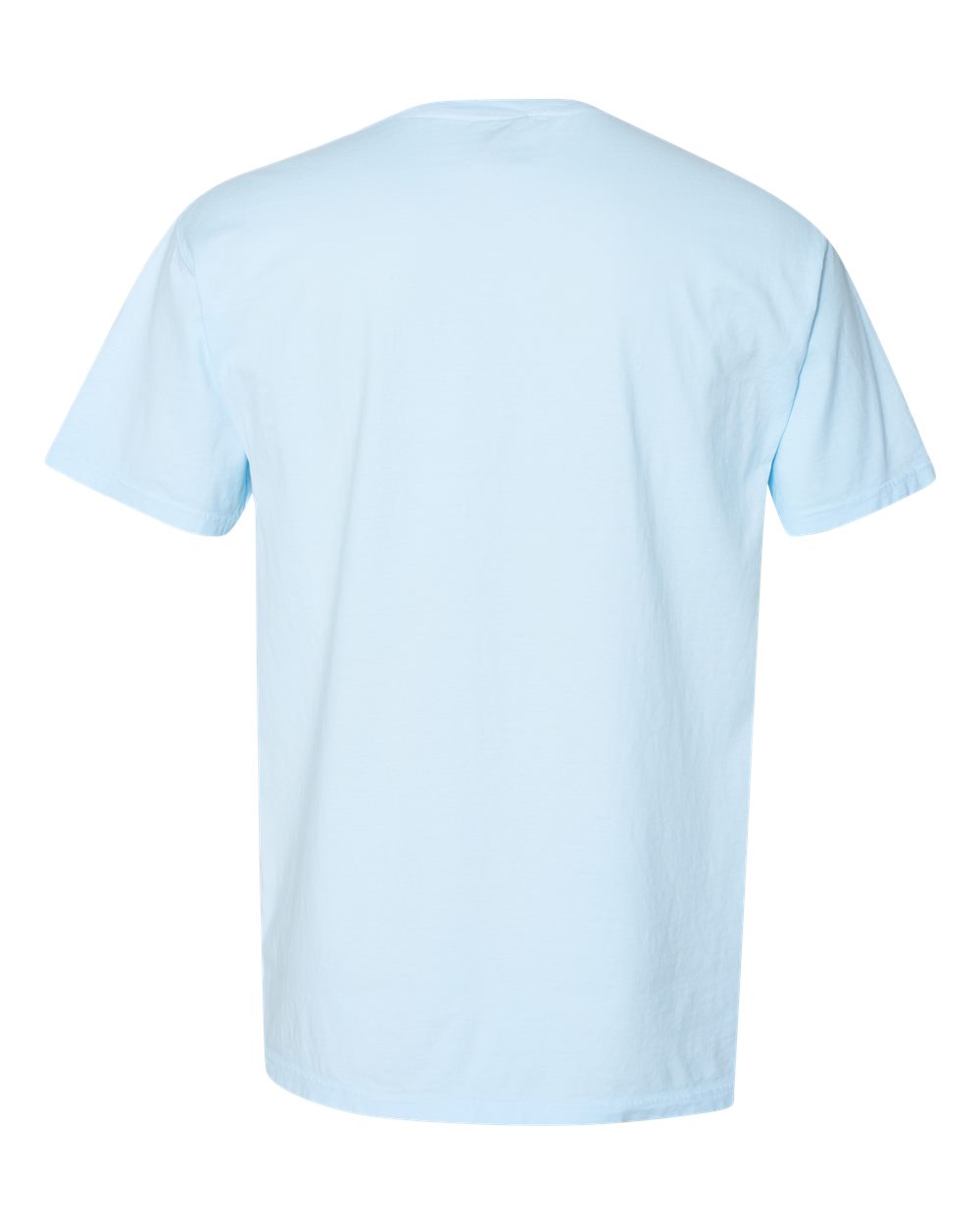 Front View of Soothing Blue Garment-Dyed Pocket T-Shirt - GDH150