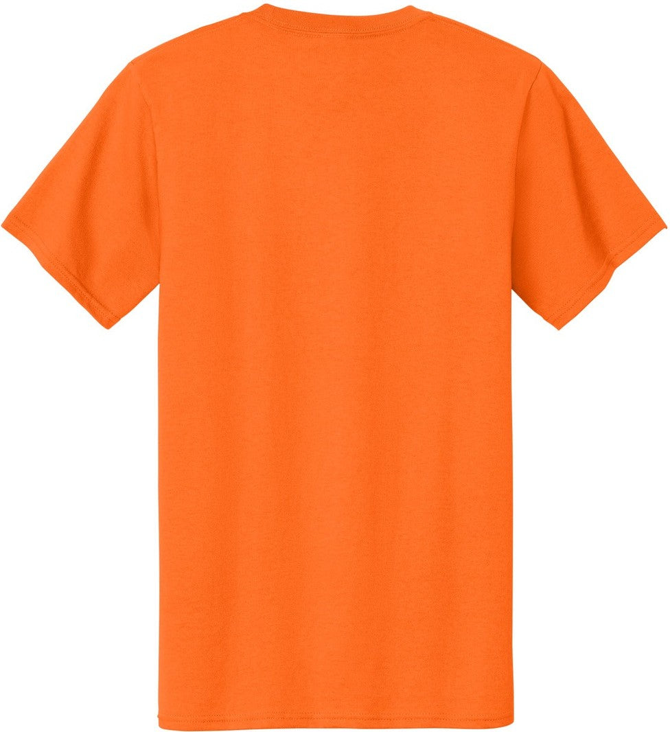 Front View of SOrange Port & Co Essential Tee. PC61