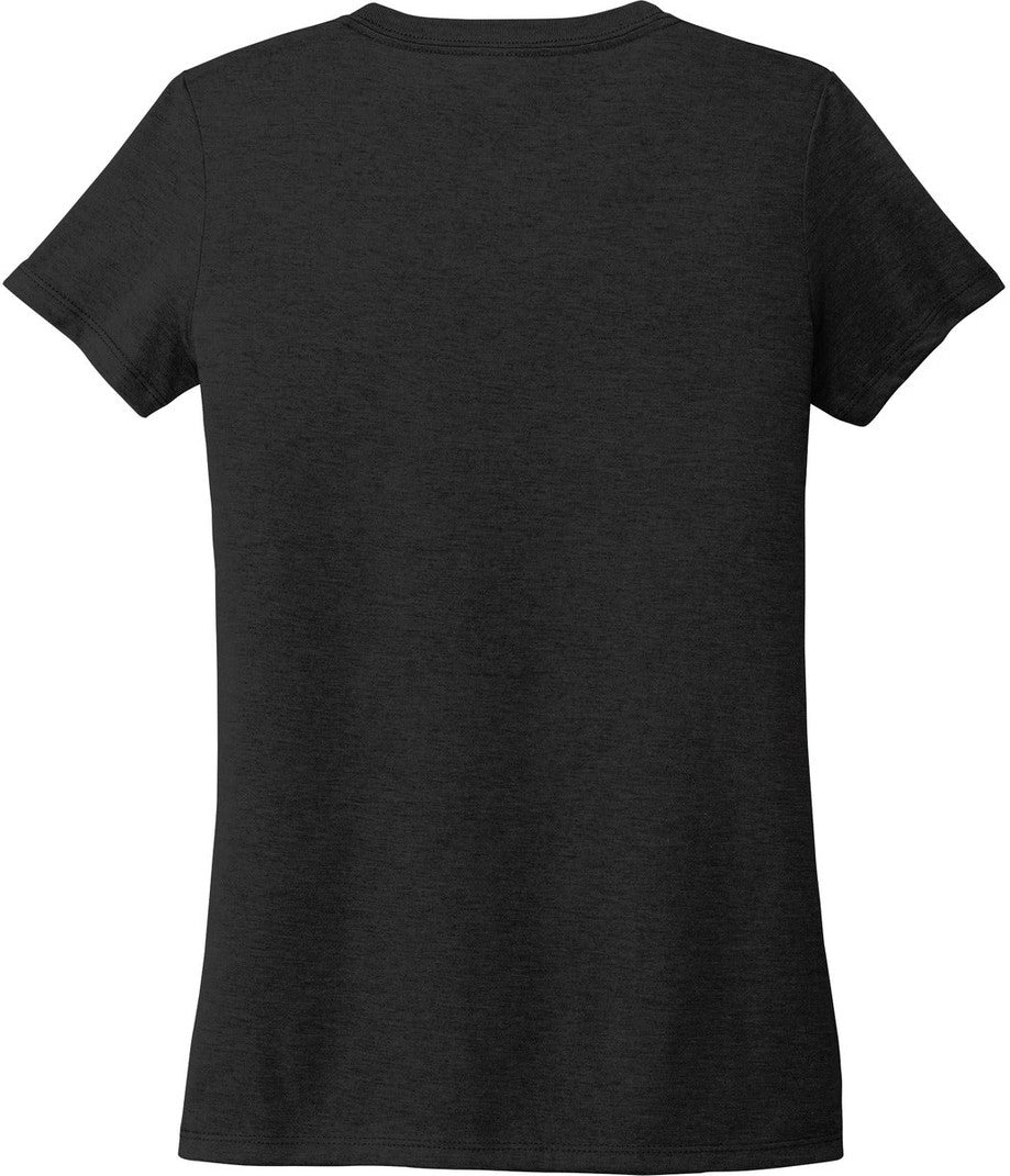Front View of Space Black Allmade Women's Tri-Blend V-Neck Tee AL2018