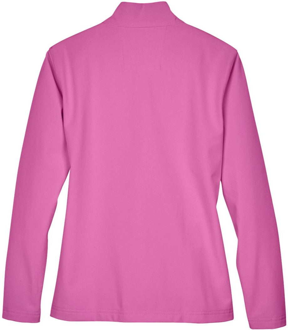 Front View of Sport Charity Pink Women's Leader Soft Shell Jacket - TT80W