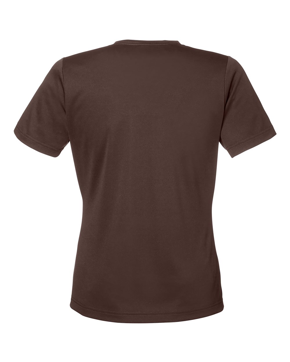 Rear View of Sport Dark Brown Women's Zone Performance Mesh T-Shirt - TT15W