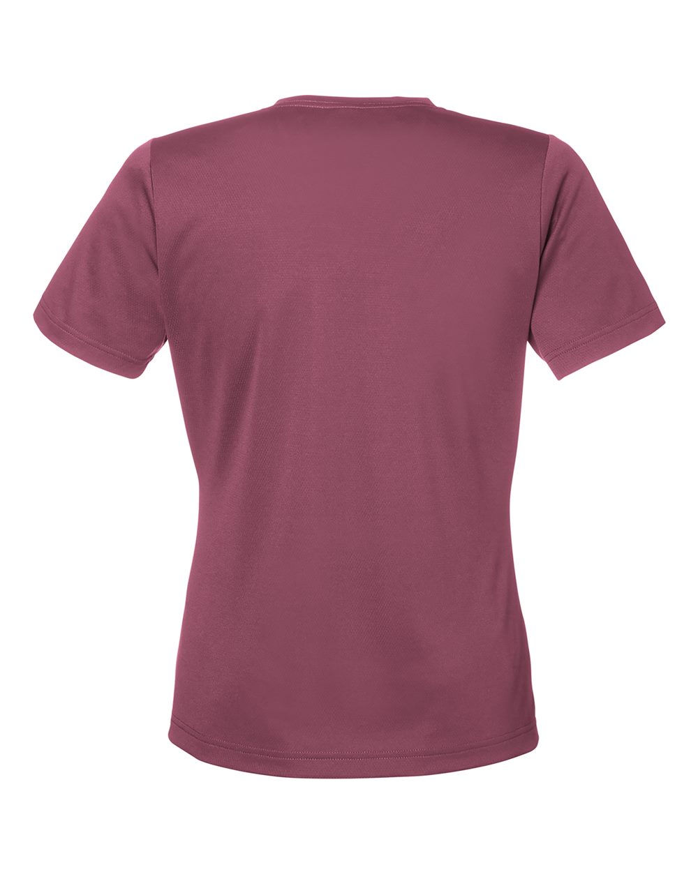 Rear View of Sport Dark Maroon Women's Zone Performance Mesh T-Shirt - TT15W