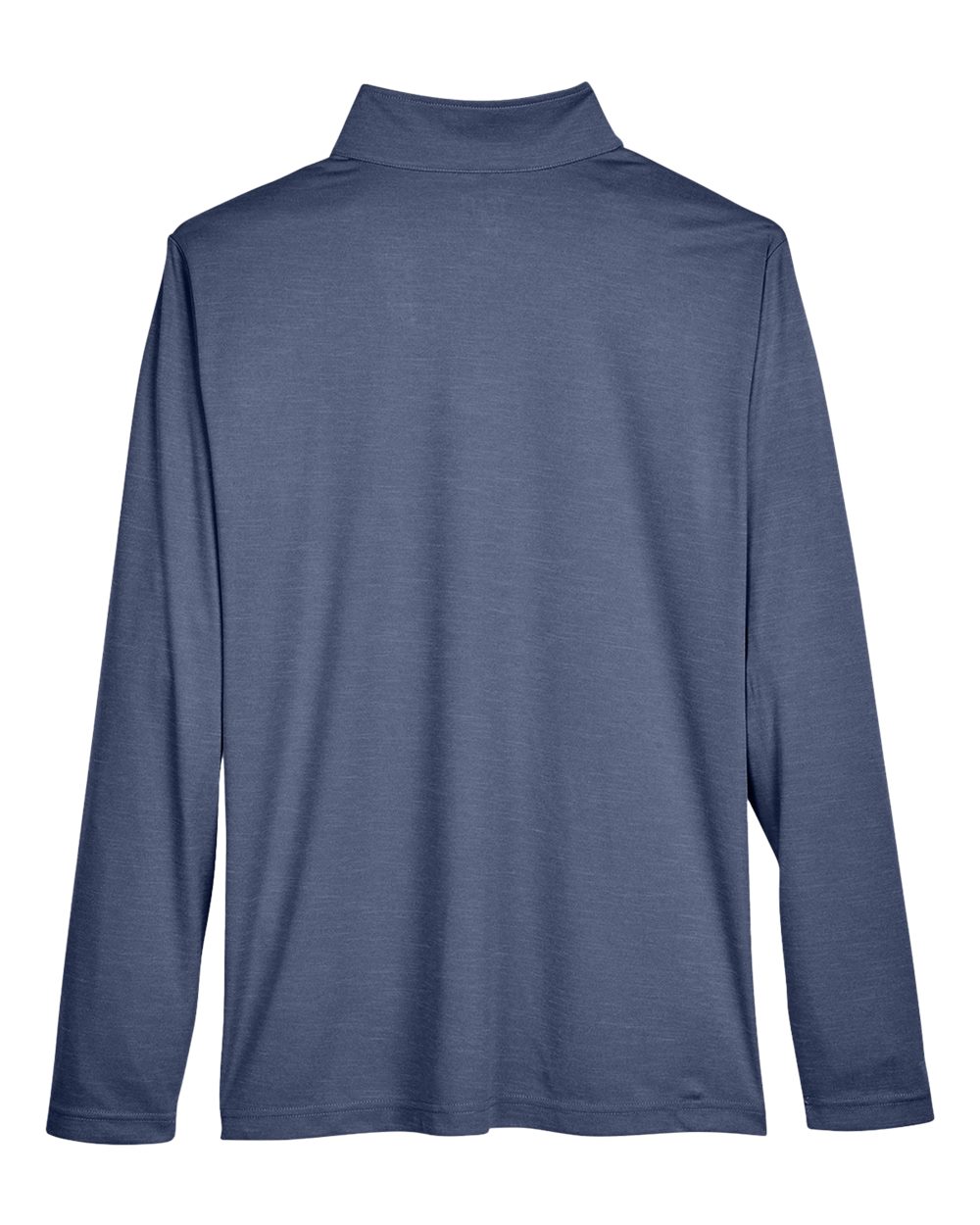 Front View of Sport Dark Navy Heather Men's Zone Sonic Heather Performance Quarter-Zip Pullover - TT31H