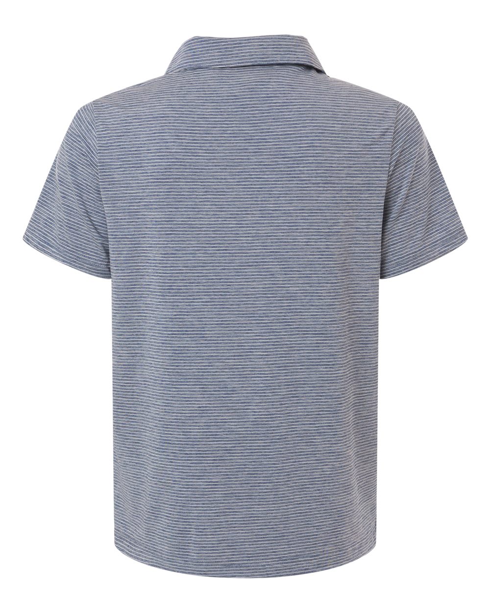 Rear View of Sport Dark Navy Heather/ White Women's Relay Heathered Stripe Polo - TT125W plain