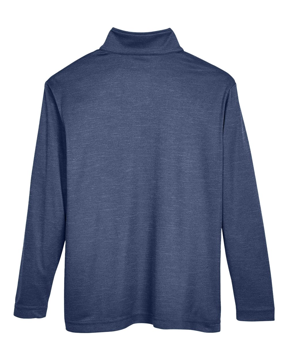 Front View of Sport Dark Navy Heather Youth Zone Sonic Heather Performance Quarter-Zip Pullolver - TT31HY