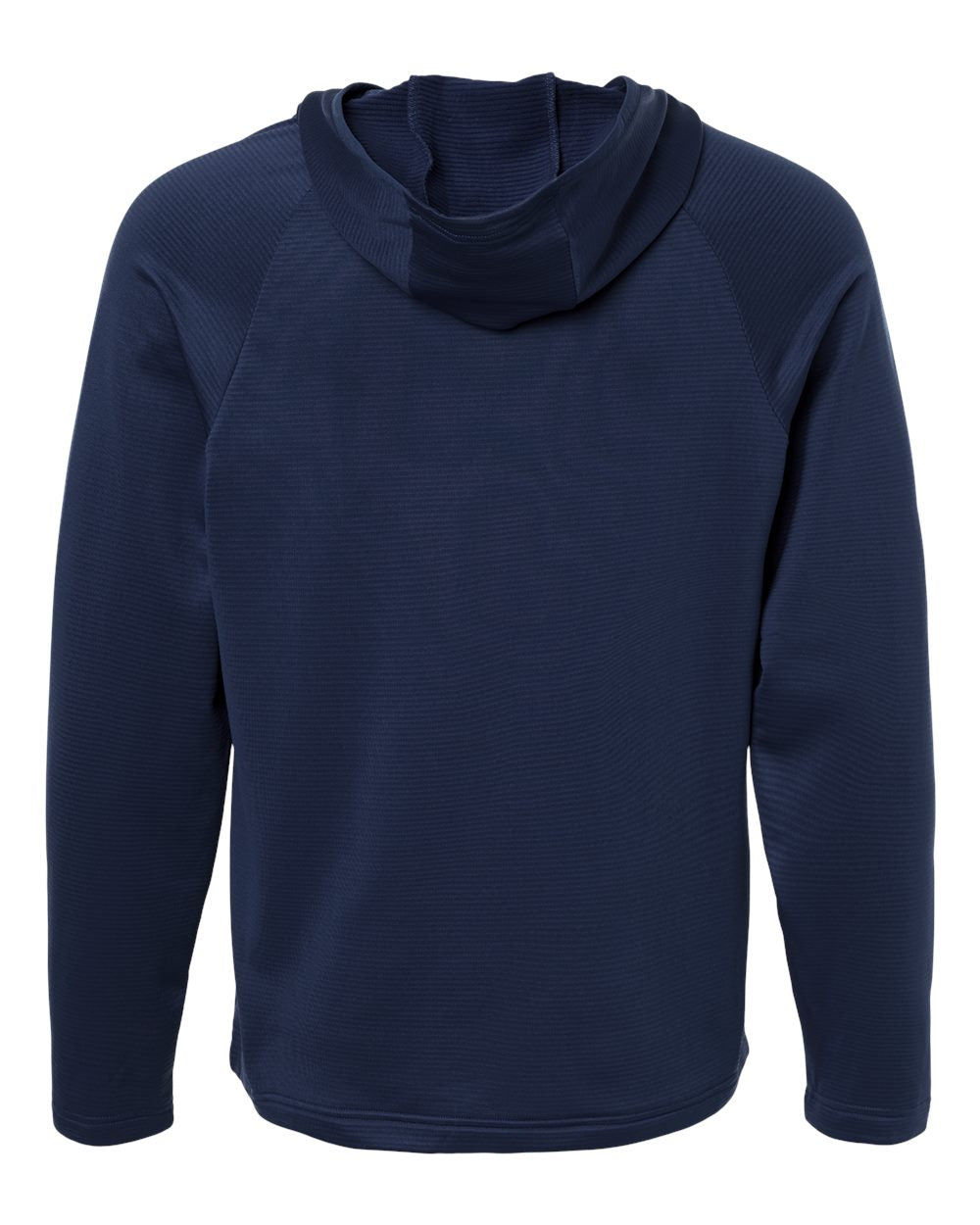 Rear View of Sport Dark Navy Men's Qualify Quarter-Zip Hooded Pullover - TT200 plain