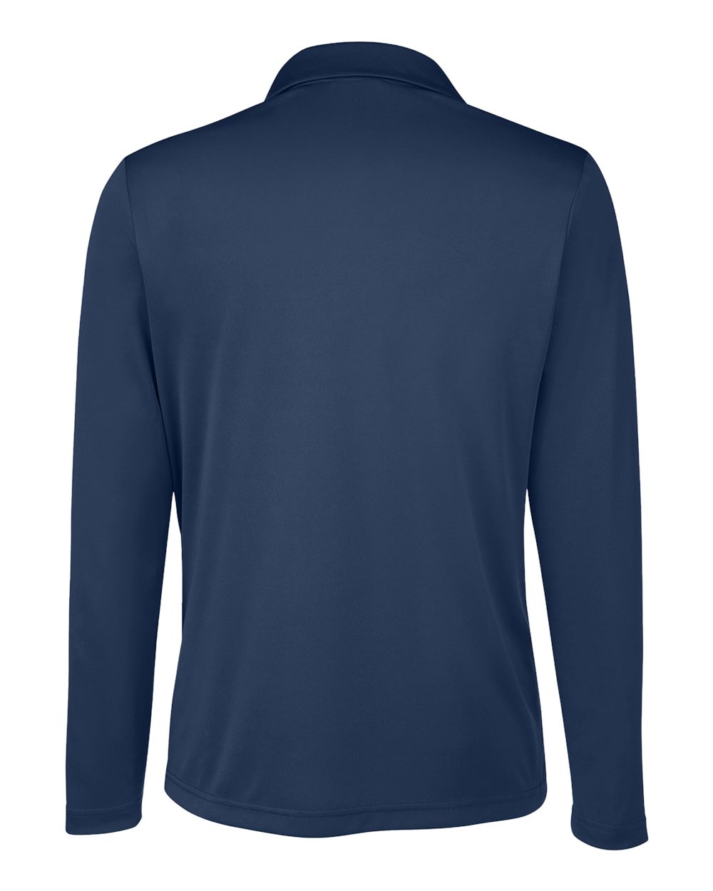 Front View of Sport Dark Navy Women's Zone Performance Long Sleeve Polo - TT51LW