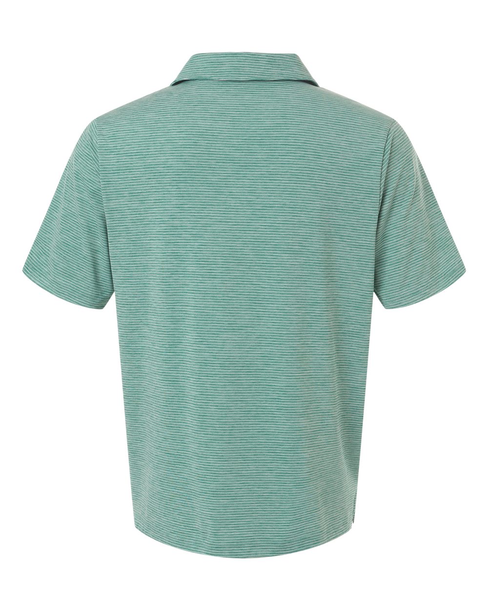 Rear View of Sport Forest Heather/ White Men's Relay Heathered Stripe Polo - TT125 plain