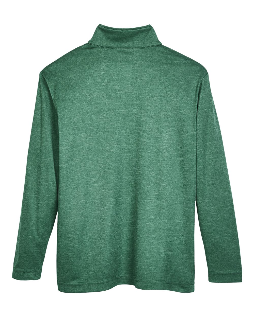 Front View of Sport Forest Heather Youth Zone Sonic Heather Performance Quarter-Zip Pullolver - TT31HY